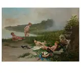 Carlo Pittara, The bee chaser, oil on canvas