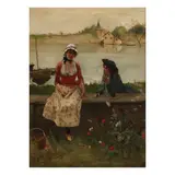 Emile Auguste Pinchart, Rendevous, oil on canvas