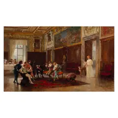 Mario Spinetti, A private concert, oil on canvas