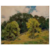 Robert Emmett Owen, Trees on a hillside, oil on canvas