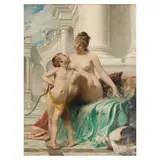 Jules Nel-Dumouchel, Cupid and Venus, oil on canvas