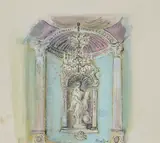 Cecil Beaton, A design detail for the School for Scandal set at the Comédie-Française, Paris