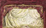 Cecil Beaton, A set design for Front Cloth and Gauze with Medallion of Queen Victoria, circa 1930s