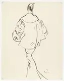 Cecil Beaton, A costume design of a lady from behind, probably for the New York Stage version of My Fair Lady
