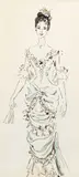 Cecil Beaton, A costume design for a ballgown for Saratoga, Winter Garden Theatre, New York