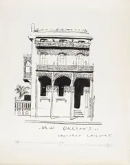 Cecil Beaton, A set design, probably for Saratoga, Winter Garden Theatre, New York, circa 1959, watercolour and pen and ink