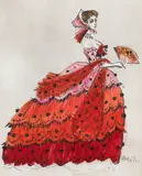 Cecil Beaton, A costume design from Act III of La Traviata