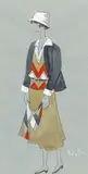 Cecil Beaton, A costume design for Coco, Mark Hellinger Theatre, 1969, gouache, watercolour and pencil