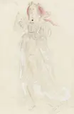 Oliver Messel, A costume design for 'The Lady', pencil, gouache and watercolour