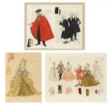 Motley, A selection of costume designs for A Clandestine Marriage, 1966, three signed 'Motley' (lower right); all variously inscribed