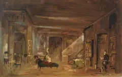 Henry Bardon, A set design for Act III of Werther, Glyndebourne, 1966, gouache