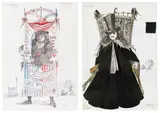 Peter Rice, Two costume designs for 'Dr Delmahoy' and 'Dr Kalterfelto' for English Eccentrics, 1967