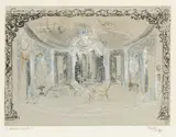 Alan Tagg, A set design for Saratoga, circa 1978, gouache and charcoal