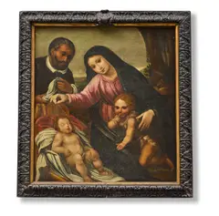 Tuscan School, Madonna Del Velo, oil on canvas