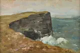 Rha Nathaniel Hone Ii, Look-out, Cliff Kilkee, Co. Clare, oil on canvas-board