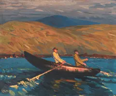 R.U.A. Charles Vincent Lamb R.H.A., In-shore Fishermen, oil on canvas