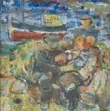 John G Boyd Rp Rgi, Noah and Sons, oil on board