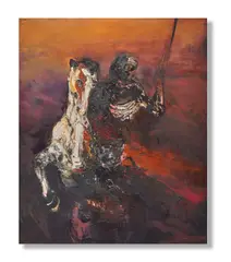 Richard Harrison, '...And he went forth conquering, and to conquer', oil and acrylic on canvas