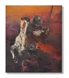 Richard Harrison, '...And he went forth conquering, and to conquer', oil and acrylic on canvas