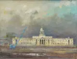 Peter Pearson, The Custom House, Dublin, oil on canvas laid on board