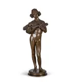 Paul Dubois, bronze model of 'Le Chanteur Florentin', bronze