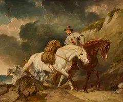 Abraham Cooper, Smugglers, oil on canvas