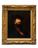 British School, Self Portrait, oil on canvas