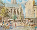 The Morning Purchase, Dieppe by William Lee Hankey, Rws, Ri, Roi, Re, oil on canvas, sold Sep 2025