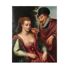 Hendrick Goltzius, L'odorat, oil on panel
