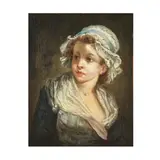Jean-Baptiste Greuze, Portait de jeune femme, oil on canvas