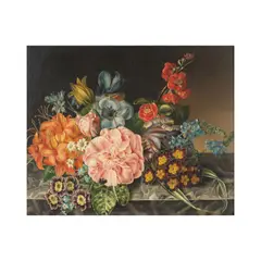 Ecole européenne, Nature morte aux fleurs, oil on panel