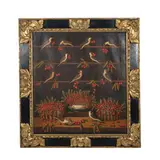 Miguel Canals, Nature morte avec cerises et oiseaux, oil on canvas