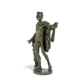 Francesco Righetti I, patinated bronze figure of the Apollo Belvedere, patinated bronze