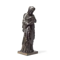 Jacques-Léonard Maillet, patinated bronze of Agrippina carrying the ashes of Germanicus, patinated bronze