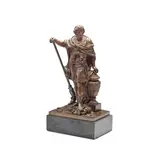 Sébastien Slodtz, French patinated bronze figure of Hannibal counting the rings of the Roman knights killed at the battle of Cannae, patinated bronze