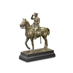 Samuel William Ward Willis, patinated bronze equestrian figure of Field Marshal Douglas Haig, 1st Earl Haig, patinated bronze