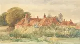 Arthur James Stark, Cottage scene, watercolour over traces of pencil