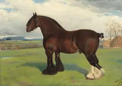 Frank Babbage, An English shire, oil on panel