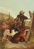 Ra Richard Ansdell, The gamekeeper, oil on canvas