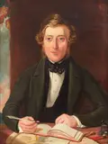 English School 19th century, Portraits of Mr and Mrs Norris, a pair, oil on canvas