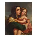 Paul Falconer Poole, Portrait of a mother and child, oil on canvas