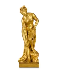 gilt bronze figure of Venus au Bain by Christopher-Gabriel Allegrain, gilt bronze, sold Sep 2025