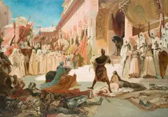 Continental School, Saladin victorious in Jerusalem, oil on canvas