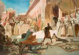 Continental School, Saladin victorious in Jerusalem, oil on canvas