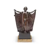 Carl Kauba, patinated bronze metamorphic figure of an erotic maiden, patinated bronze