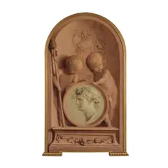 Jacob de Witt, Putti dans un médaillon, oil on canvas, shaped top, en grisaille