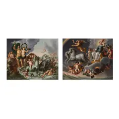 Pieter van Lint, Allégorie de l'Eau ; Allégorie de l'Air, a pair, oil on copper