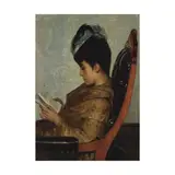 Léon Herbo, La liseuse, oil on canvas