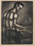 Georges Rouault, En tant d'ordres divers le beau métier d'ensemencer une terre hostile, from Miserere (Chapon 75), Etching, aquatint and drypoint, 1926, on Arches wove paper
