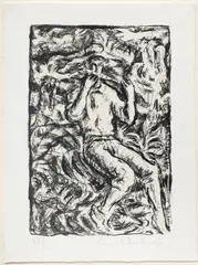 The Flautist by Adrian Wiszniewski, Lithograph, on wove paper, sold Jan 2026